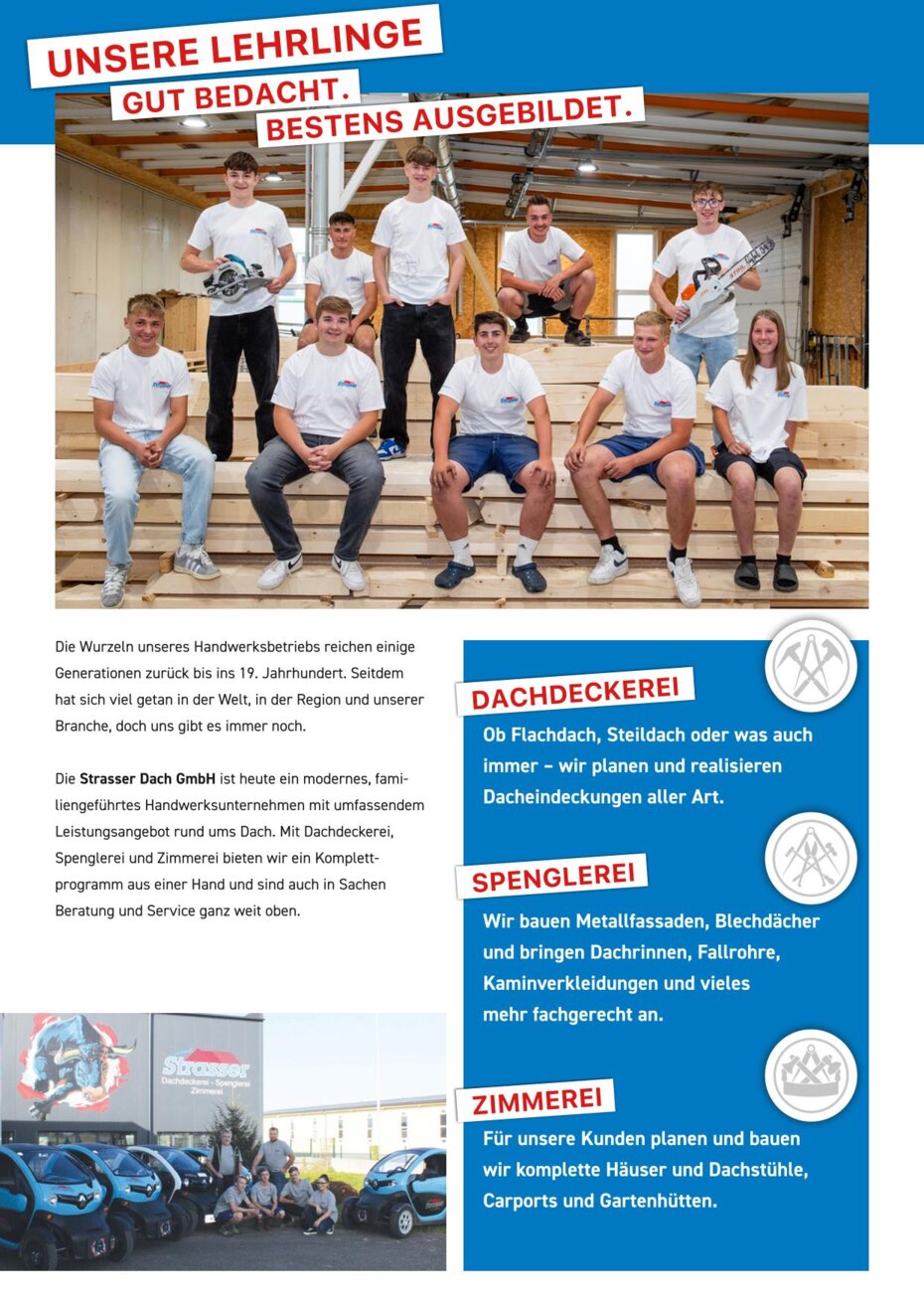 Strasser Dach GmbH – Arbeit auf der Baustelle